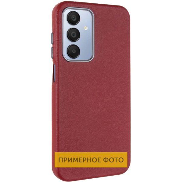 Шкіряний чохол для Samsung Galaxy S25 Ultra Червоний Leather Case Metal Buttons