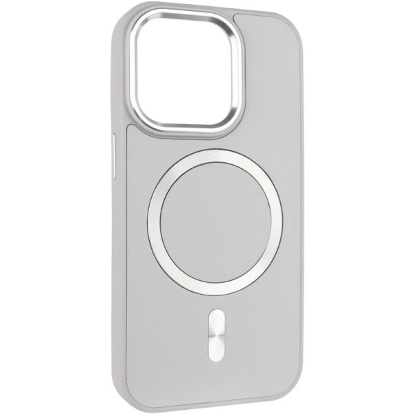 Шкіряний чохол для Apple iPhone 11 Сірий SnapCase with MagSafe