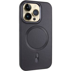 Шкіряний чохол для Apple iPhone 14 Pro Max Чорний SnapCase with MagSafe