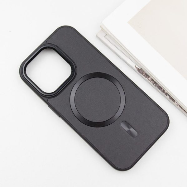 Шкіряний чохол для Apple iPhone 14 Pro Max Чорний SnapCase with MagSafe - Зображення 3