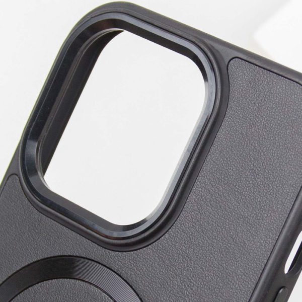 Шкіряний чохол для Apple iPhone 14 Pro Max Чорний SnapCase with MagSafe - Зображення 6