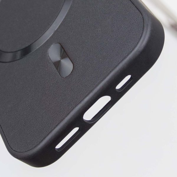 Шкіряний чохол для Apple iPhone 14 Pro Max Чорний SnapCase with MagSafe - Зображення 7