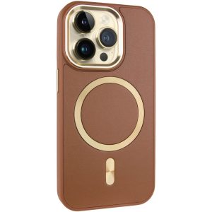 Шкіряний чохол для Apple iPhone 14 Pro Max Коричневий SnapCase with MagSafe