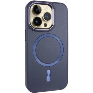 Шкіряний чохол для Apple iPhone 14 Pro Max Синій SnapCase with MagSafe