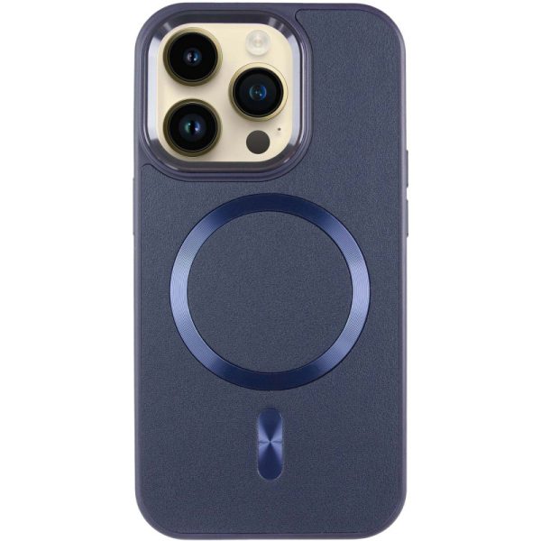Шкіряний чохол для Apple iPhone 14 Pro Max Синій SnapCase with MagSafe - Зображення 2