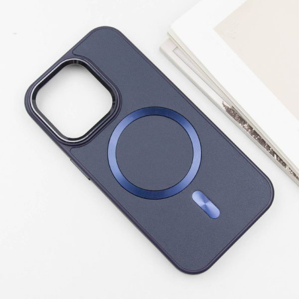 Шкіряний чохол для Apple iPhone 14 Pro Max Синій SnapCase with MagSafe - Зображення 3