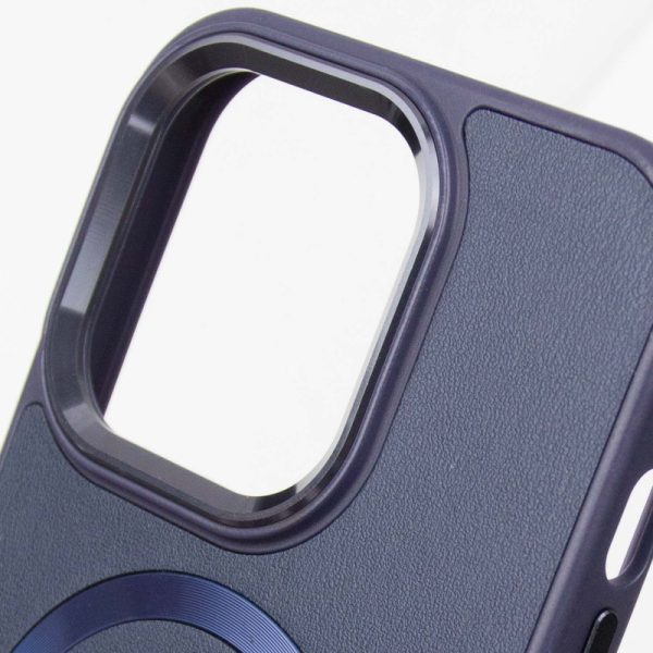 Шкіряний чохол для Apple iPhone 14 Pro Max Синій SnapCase with MagSafe - Зображення 6