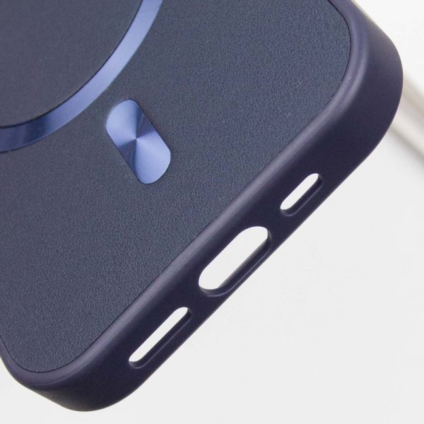 Шкіряний чохол для Apple iPhone 14 Pro Max Синій SnapCase with MagSafe - Зображення 7