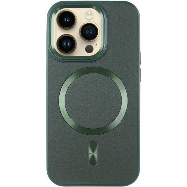 Шкіряний чохол для Apple iPhone 14 Pro Max Зелений SnapCase with MagSafe - Зображення 2