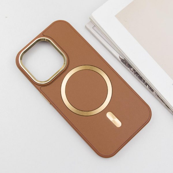 Шкіряний чохол для Apple iPhone 15 Pro Max Коричневий SnapCase with MagSafe - Зображення 4