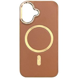 Шкіряний чохол для Apple iPhone 16 Коричневий SnapCase with MagSafe