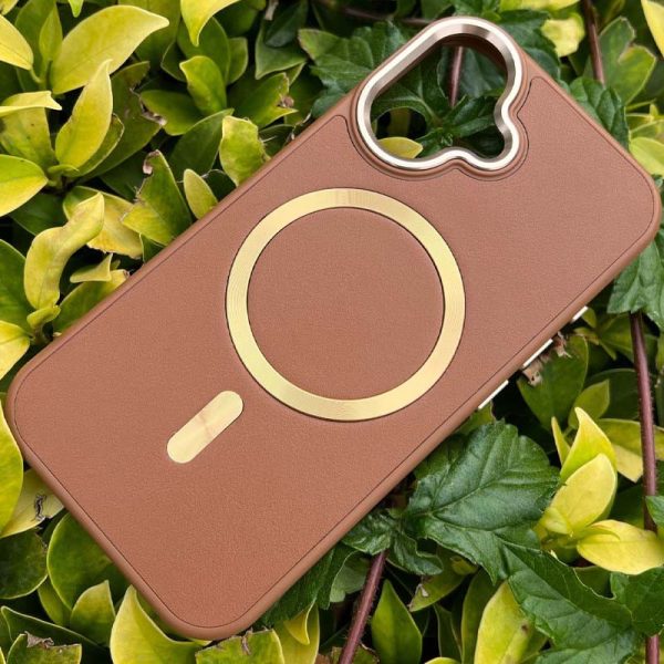 Шкіряний чохол для Apple iPhone 16 Коричневий SnapCase with MagSafe - Зображення 2