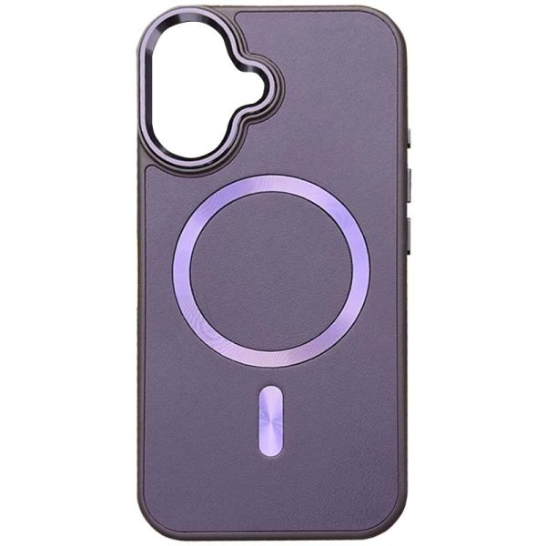 Шкіряний чохол для Apple iPhone 16 Фіолетовий SnapCase with MagSafe