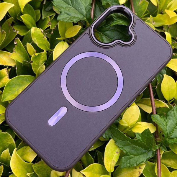 Шкіряний чохол для Apple iPhone 16 Фіолетовий SnapCase with MagSafe - Зображення 4