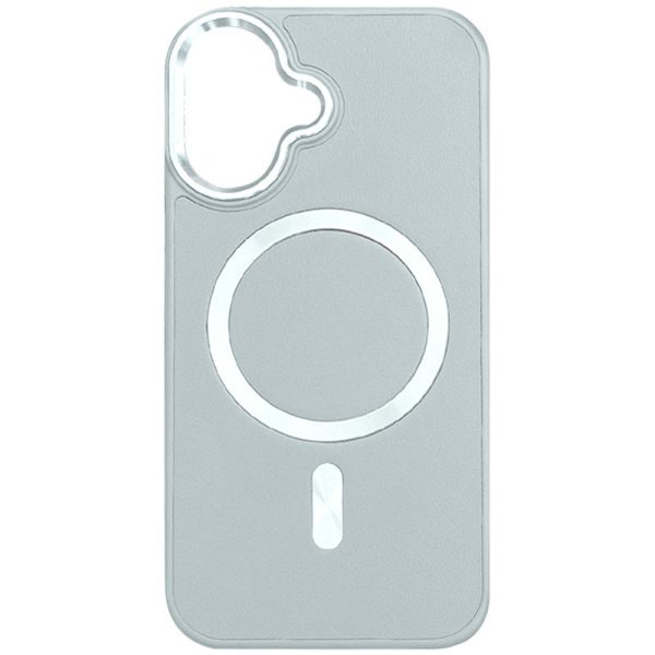 Шкіряний чохол для Apple iPhone 16 Сірий SnapCase with MagSafe