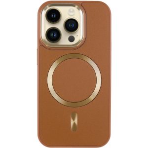 Шкіряний чохол для Apple iPhone 16 Pro Max Коричневий SnapCase with MagSafe