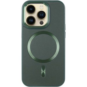 Шкіряний чохол для Apple iPhone 16 Pro Max Зелений SnapCase with MagSafe