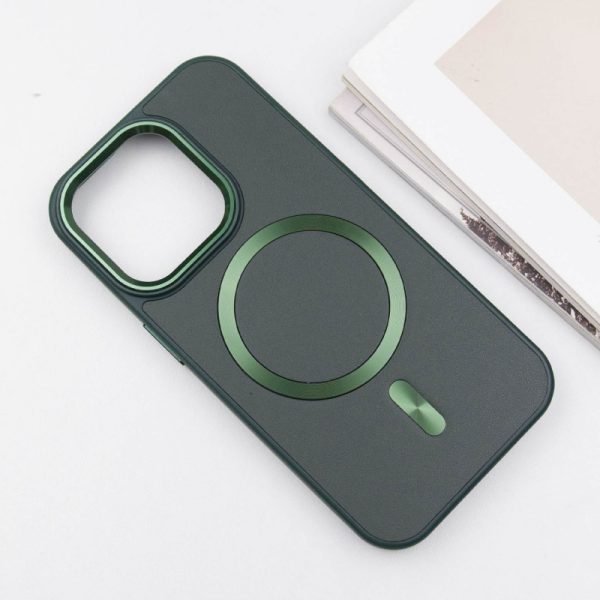 Шкіряний чохол для Apple iPhone 16 Pro Max Зелений SnapCase with MagSafe - Зображення 2