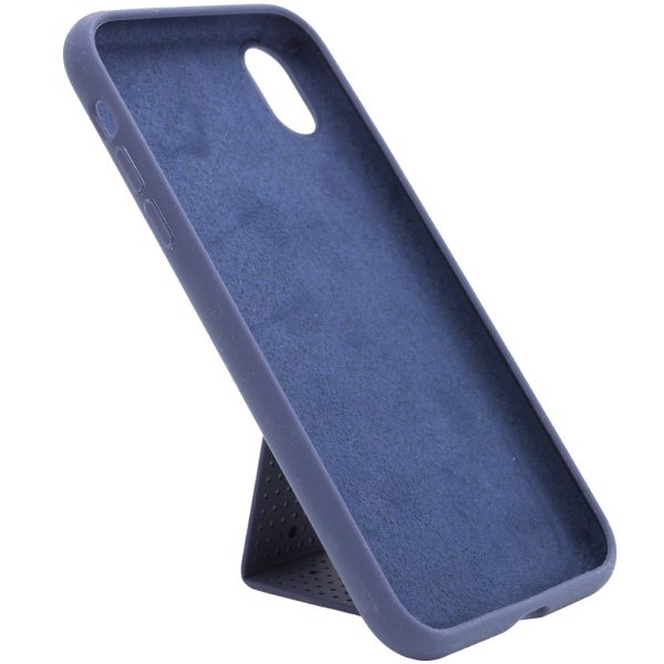 Чохол для iPhone XS Max Синій Silicone Case Hand Holder - Зображення 3