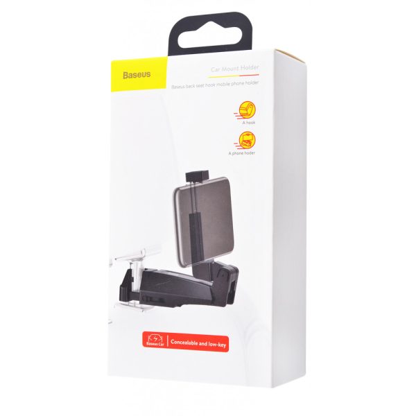 Автотримач Baseus Backseat Vehicle Phone Hook, + гачок-вішалка (SUHZ-A01) - Зображення 5