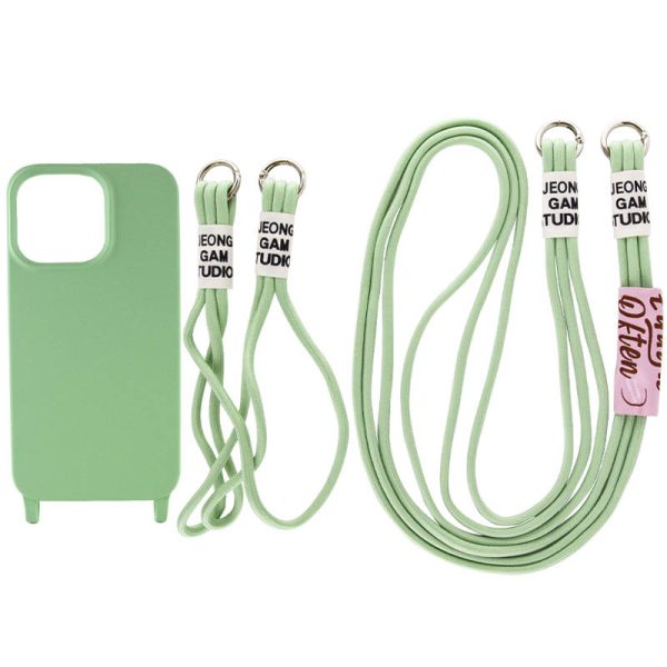 Чохол для iPhone 12 Pro Max Зелений TPU two straps California