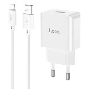 Зарядний пристрій Hoco C106A Leisure 10.5W (1USB-A) + кабель USB to Lightning