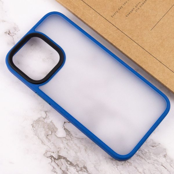 Чохол для iPhone 12 Pro / 12 Блакитний Metal Buttons - Зображення 4