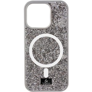 Чохол для iPhone 16 Сірий Bling World Rock Diamond with MagSafe