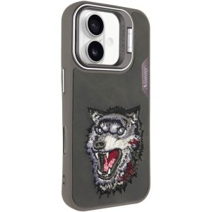 Чохол для iPhone 16 Сірий Wolf Friends