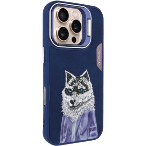 Чохол для iPhone 16 Pro Max Синій Wolf Friends