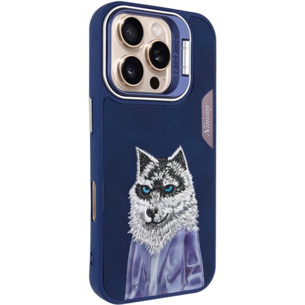 Чохол для iPhone 16 Pro Max Синій Wolf Friends