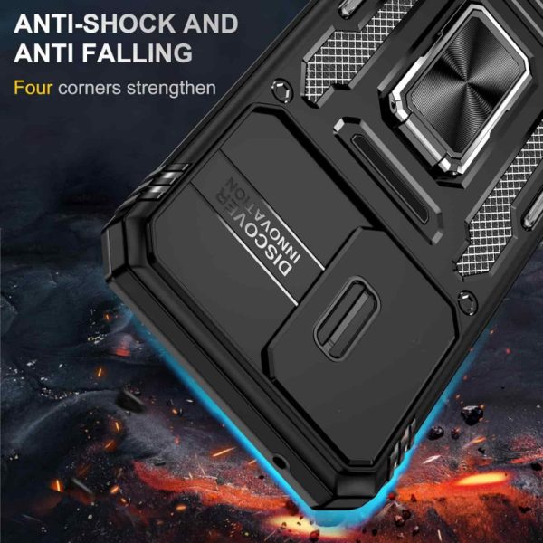Ударостійкий чохол для Samsung Galaxy S22+ Чорний Camshield Army Ring - Зображення 7