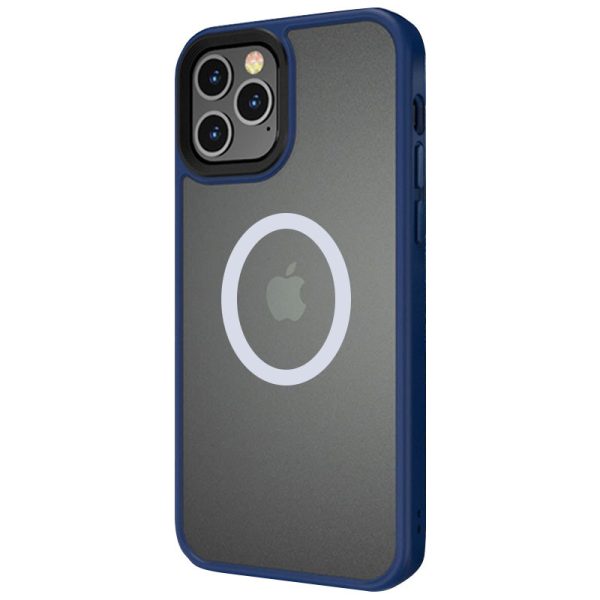 Чохол для iPhone 13 Pro Синій Metal Buttons with MagSafe - Зображення 2