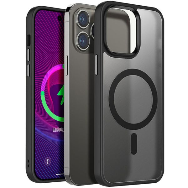 Чохол для iPhone 14 Pro Max Чорний Metal Buttons with MagSafe - Зображення 2