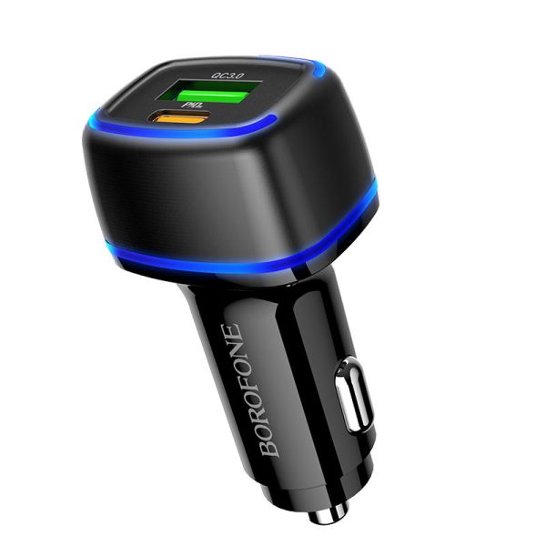 АЗП Borofone BZ14A PD20W+QC3.0 (1Type-C/1USB/3A) + Type-C to Lightning - Зображення 2