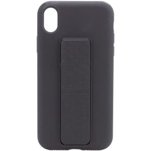 Чохол для iPhone XS Max Чорний Silicone Case Hand Holder