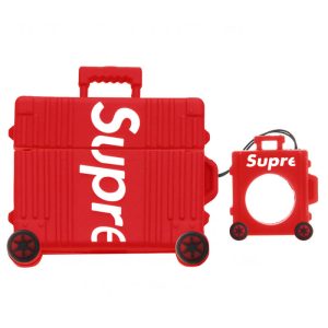 Силіконовий футляр для AirPods Pro + кільце Supreme Червоний Brand