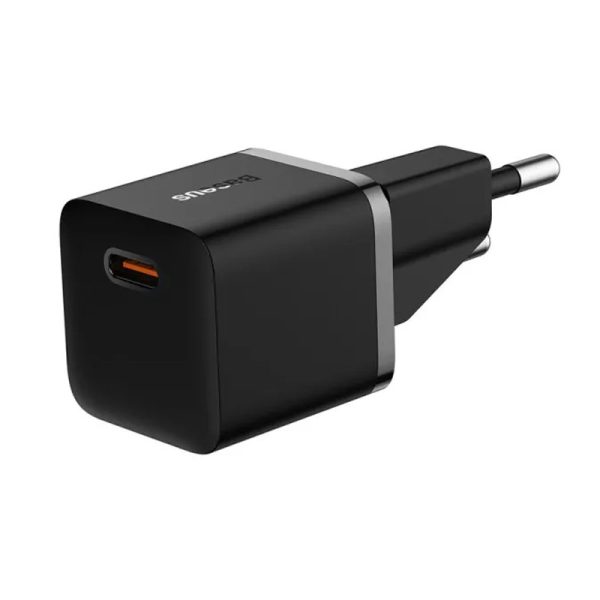 Зарядний пристрій Baseus GaN5 Fast Charger (mini) PD25W (1USB-C) + кабель Type-C to Type-C (P10110909113) Чорний - Зображення 3