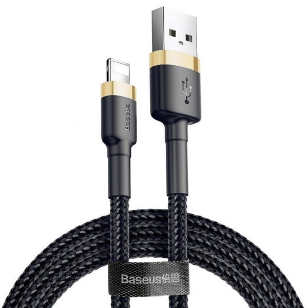 Дата кабель Baseus Cafule Lightning Cable 2.4A 1м (CALKLF-B) Чорний
