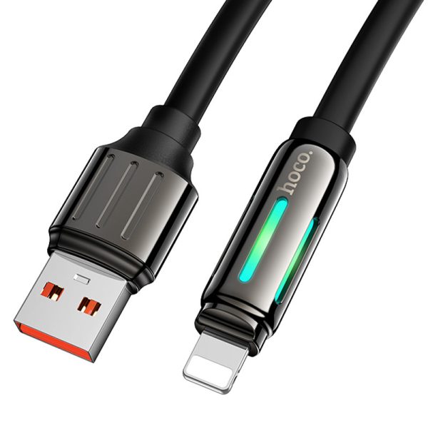 Дата кабель Hoco U136 Prize USB to Lightning 2.4A (1.2m) Чорний - Зображення 2