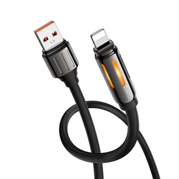 Дата кабель Hoco U136 Prize USB to Lightning 2.4A (1.2m) Чорний - Зображення 3
