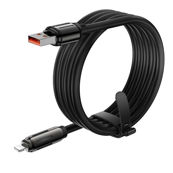 Дата кабель Hoco U136 Prize USB to Lightning 2.4A (1.2m) Чорний - Зображення 4