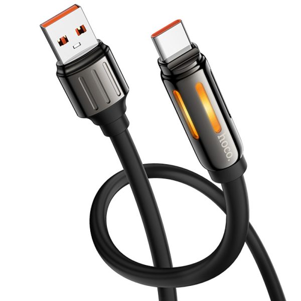 Дата кабель Hoco U136 Prize USB to Type-C 5A (1.2m) Чорний - Зображення 3