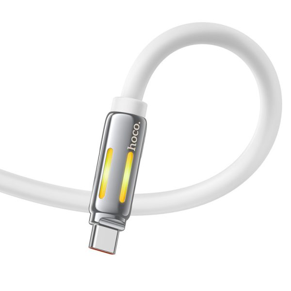 Дата кабель Hoco U136 Prize USB to Type-C 5A (1.2m) Білий - Зображення 3