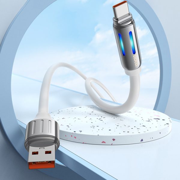 Дата кабель Hoco U136 Prize USB to Type-C 5A (1.2m) Білий - Зображення 4