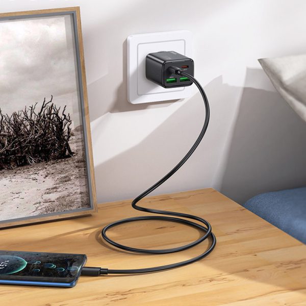 Зарядний пристрій Hoco N55 Fundador PD20W four-port (2USB-A/2C) + кабель Type-C to Type-C Чорний - Зображення 5