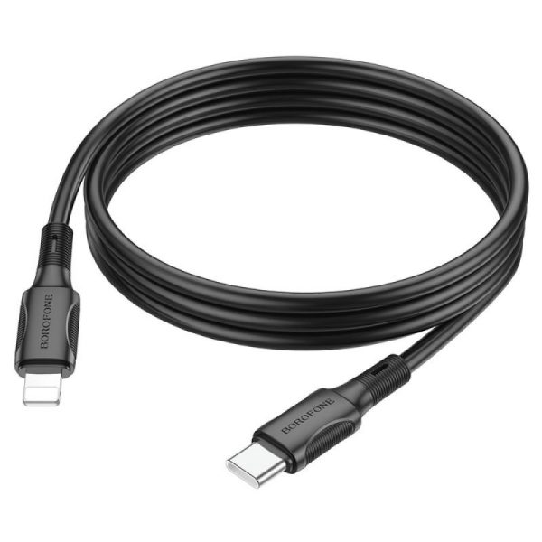 Дата кабель Borofone BX80 Succeed Type-C to Lightning 20W (1m) Чорний - Зображення 2