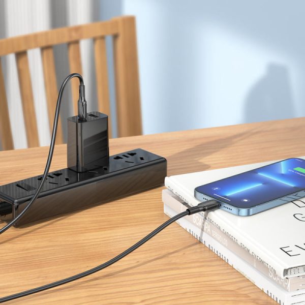 Дата кабель Borofone BX80 Succeed Type-C to Lightning 20W (1m) Чорний - Зображення 4