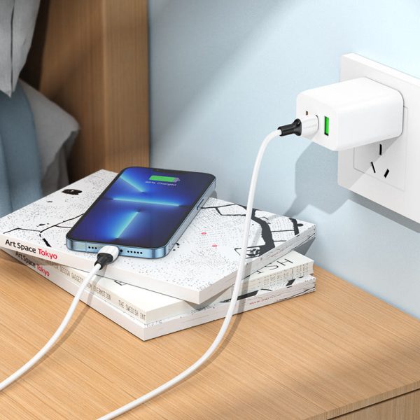 Дата кабель Borofone BX84 Rise Type-C to Lightning 20W (1m) Білий - Зображення 4