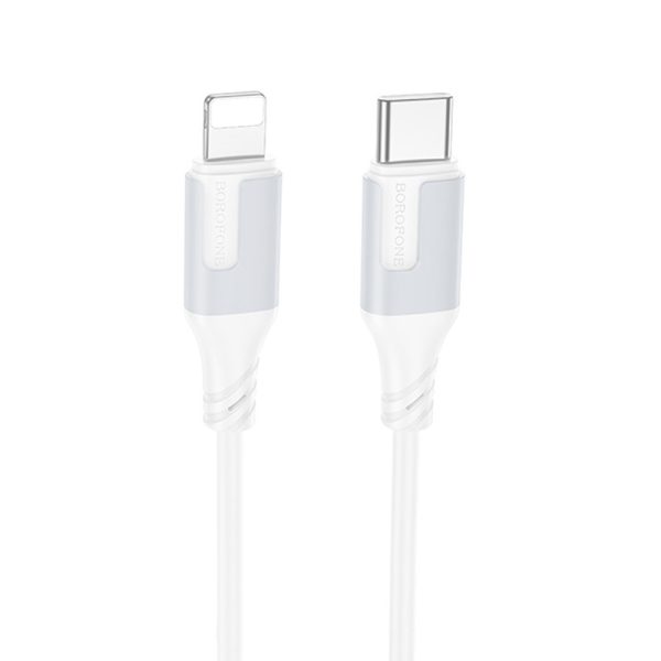 Дата кабель Borofone BX101 Creator 27W Type-C to Lightning (1m) Білий